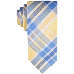 Tommy Hilfiger Men's Festive Plaid Tie Yellow OS B4HP